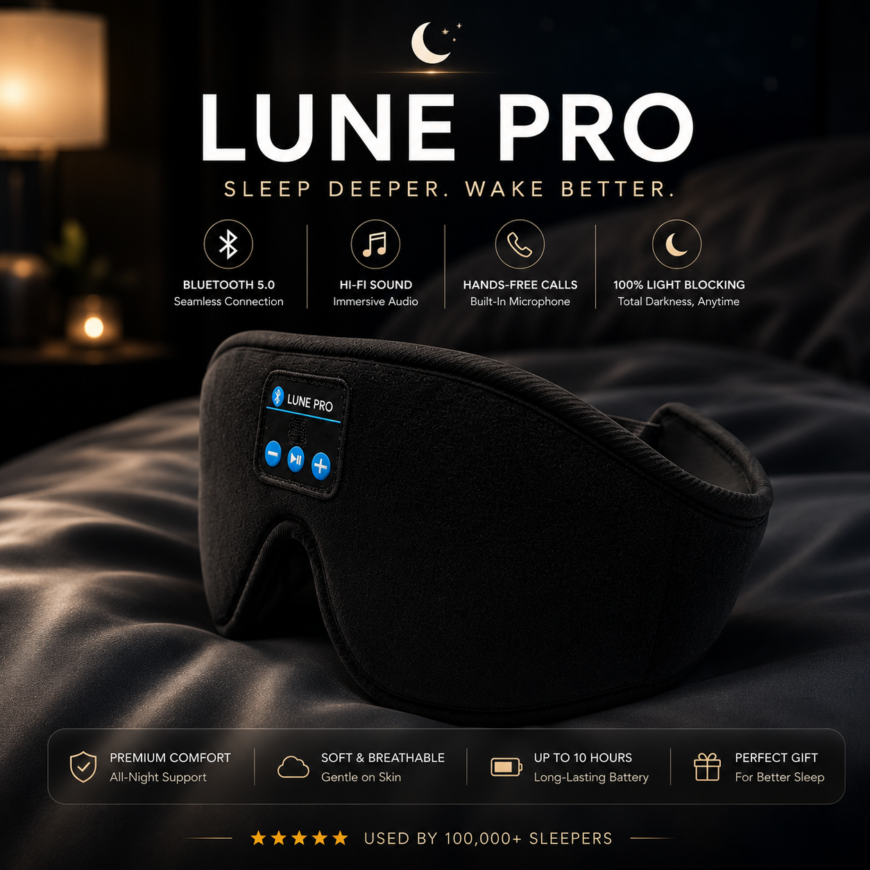 LUNE Pro Wireless Sleep Mask